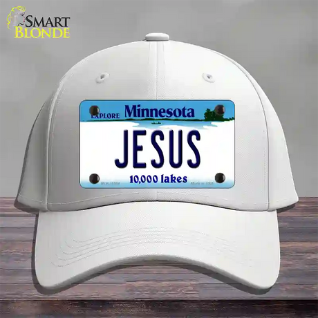 Jesus Minnesota State Novelty License Plate Hat Cotton / White