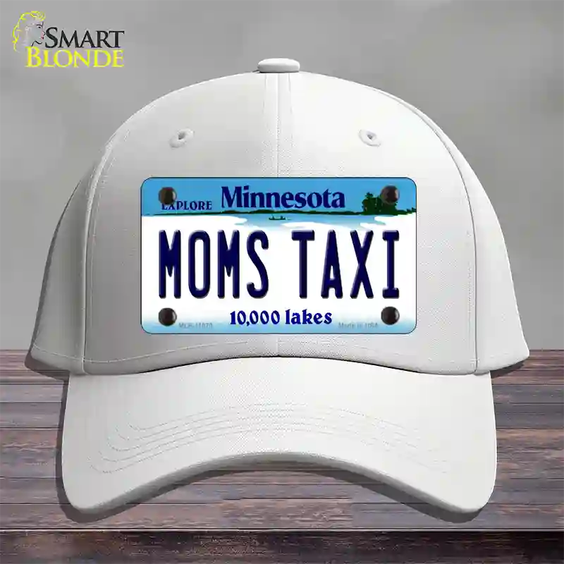 Moms Taxi Minnesota State Novelty License Plate Hat Cotton / White