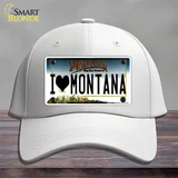 I Love Montana State Novelty License Plate Hat Cotton / White