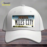 Miles City Montana State Novelty License Plate Hat Cotton / White