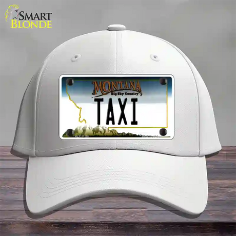 Taxi Montana State Novelty License Plate Hat Cotton / White