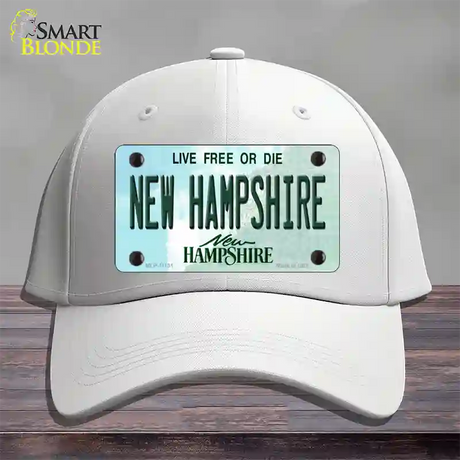 New Hampshire State Novelty License Plate Hat Cotton / White