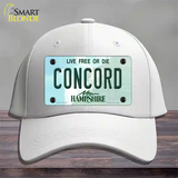 Concord New Hampshire State Novelty License Plate Hat Cotton / White