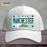 Manchester New Hampshire State Novelty License Plate Hat Cotton / White