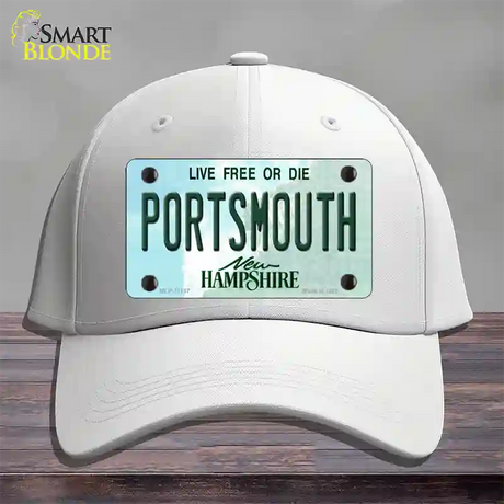 Portsmouth New Hampshire State Novelty License Plate Hat Cotton / White