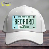 Bedford New Hampshire State Novelty License Plate Hat Cotton / White