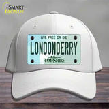 Londonderry New Hampshire State Novelty License Plate Hat Cotton / White