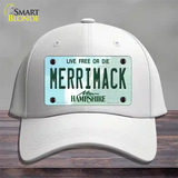 Merrimack New Hampshire State Novelty License Plate Hat Cotton / White