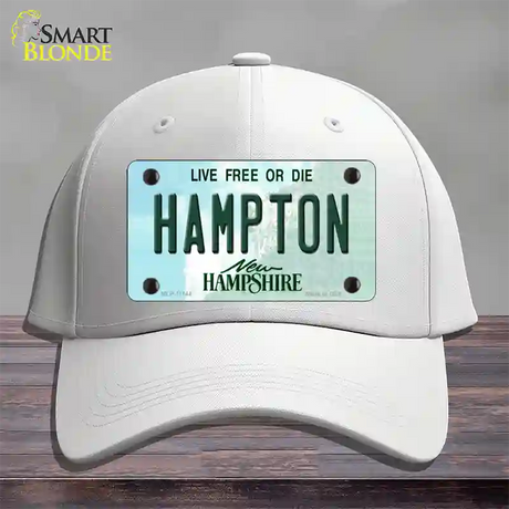 Hampton New Hampshire State Novelty License Plate Hat Cotton / White