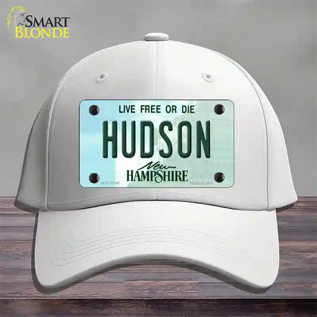 Hudson New Hampshire State Novelty License Plate Hat Cotton / White