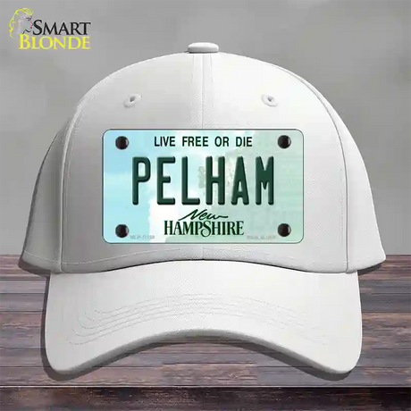 Pelham New Hampshire State Novelty License Plate Hat Cotton / White