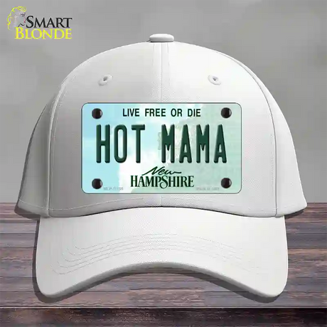 Hot Mama New Hampshire State Novelty License Plate Hat Cotton / White