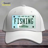 Fishing New Hampshire State Novelty License Plate Hat Cotton / White