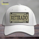 Retirado Novelty License Plate Hat Cotton / White