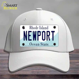 New Port Rhode Island State Novelty License Plate Hat Cotton / White