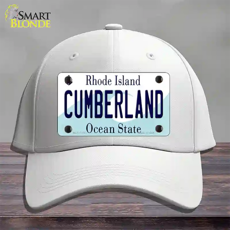 Cumberland Rhode Island State Novelty License Plate Hat Cotton / White