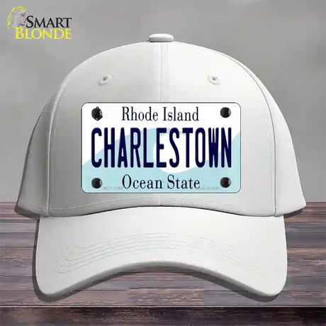 Charlestown Rhode Island State Novelty License Plate Hat Cotton / White