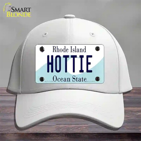 Hottie Rhode Island State Novelty License Plate Hat Cotton / White