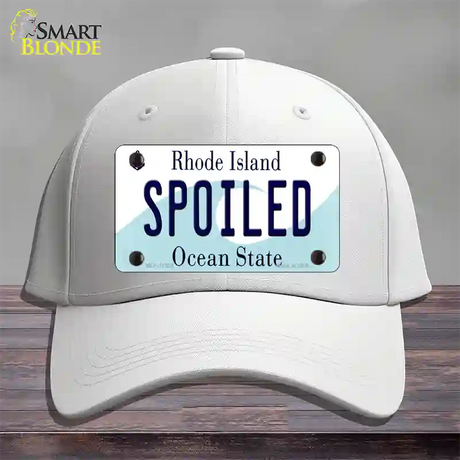 Spoiled Rhode Island State Novelty License Plate Hat Cotton / White