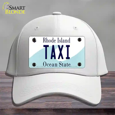 Taxi Rhode Island State Novelty License Plate Hat Cotton / White