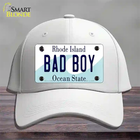 Bad Boy Rhode Island State Novelty License Plate Hat Cotton / White