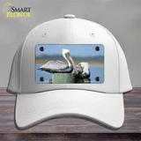 Pelican Two On Pier Novelty License Plate Hat Cotton / White