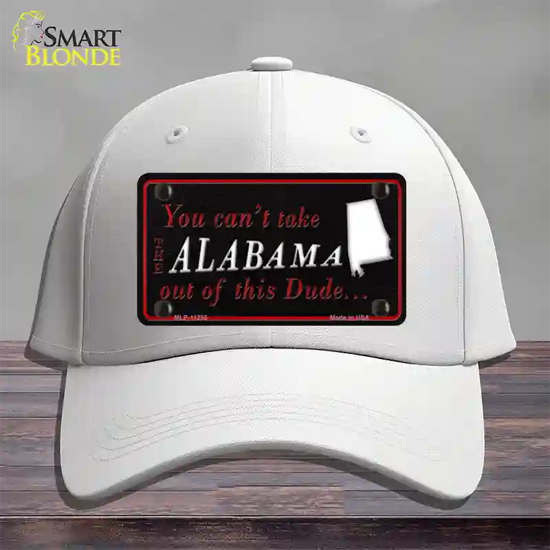 Alabama Dude Novelty License Plate Hat Cotton / White