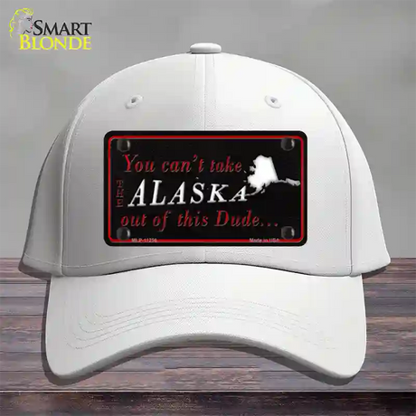 Alaska Dude Novelty License Plate Hat Cotton / White