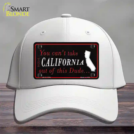 California Dude Novelty License Plate Hat Cotton / White