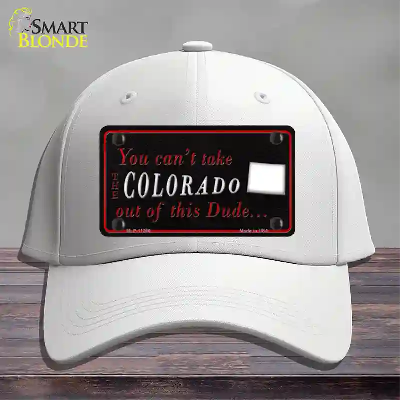 Colorado Dude Novelty License Plate Hat Cotton / White