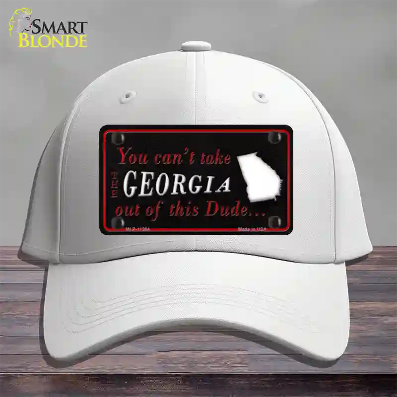 Georgia Dude Novelty License Plate Hat Cotton / White