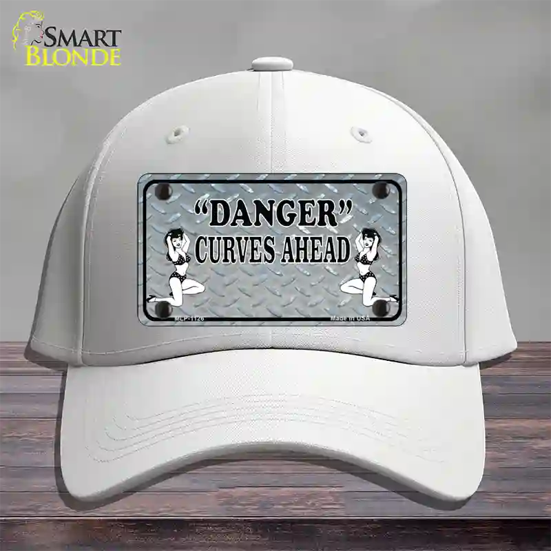 Danger Curves Ahead Novelty License Plate Hat Cotton / White