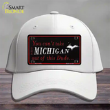 Michigan Dude Novelty License Plate Hat Cotton / White