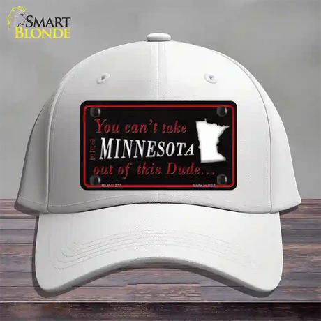 Minnesota Dude Novelty License Plate Hat Cotton / White