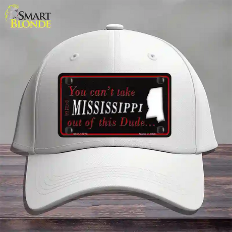 Mississippi Dude Novelty License Plate Hat Cotton / White