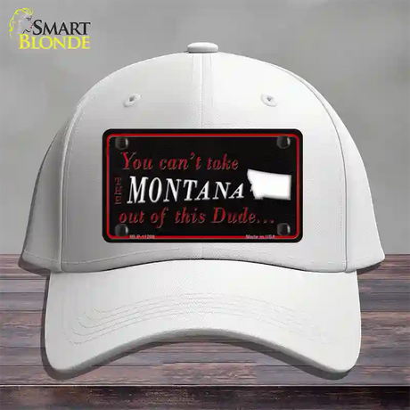 Montana Dude Novelty License Plate Hat Cotton / White