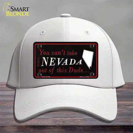 Nevada Dude Novelty License Plate Hat Cotton / White