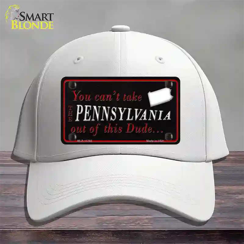 Pennsylvania Dude Novelty License Plate Hat Cotton / White