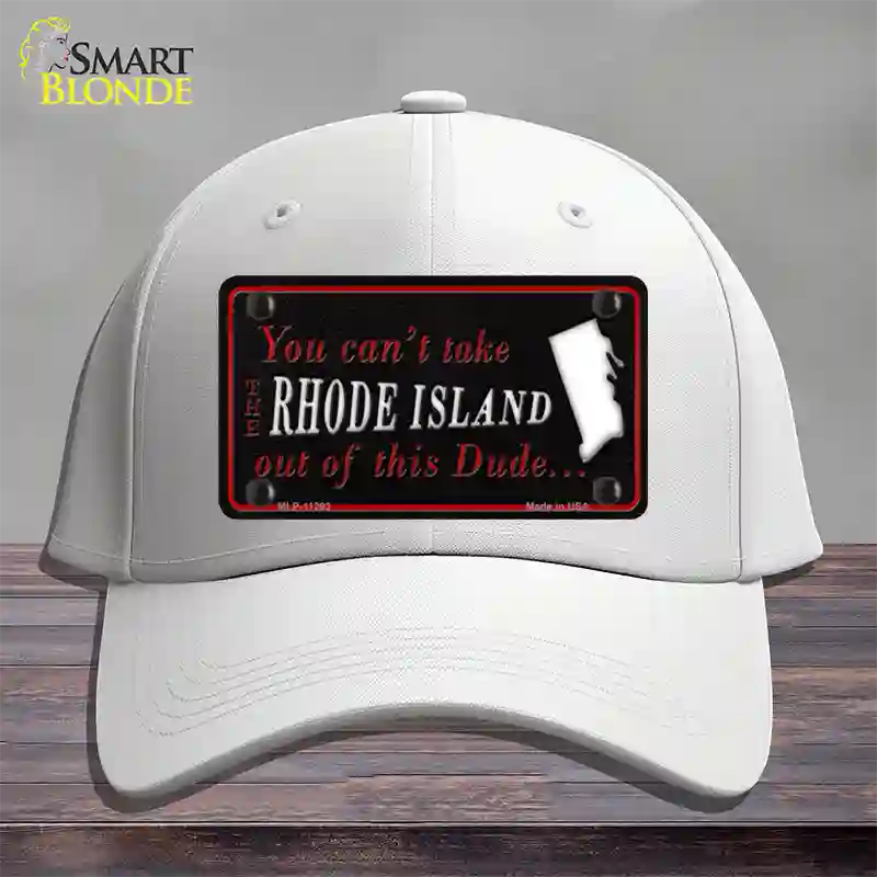 Rhode Island Dude Novelty License Plate Hat Cotton / White