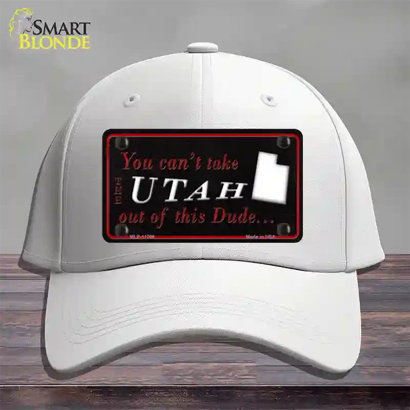 Utah Dude Novelty License Plate Hat Cotton / White