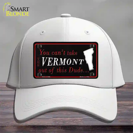 Vermont Dude Novelty License Plate Hat Cotton / White