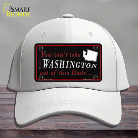 Washington Dude Novelty License Plate Hat Cotton / White