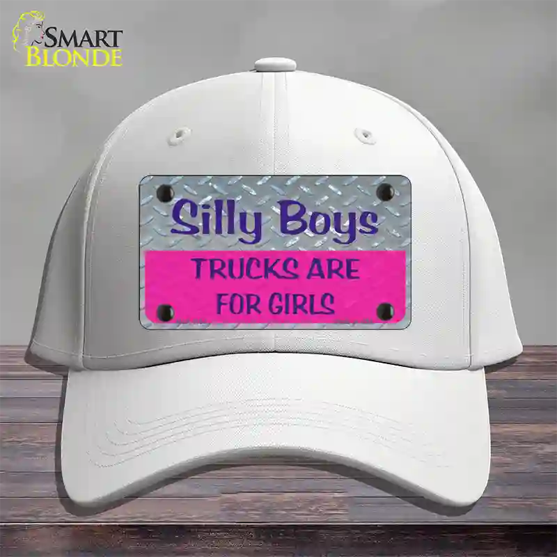 Silly Boys Novelty License Plate Hat Cotton / White