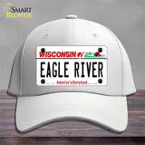 Eagle River Wisconsin Novelty License Plate Hat Cotton / White