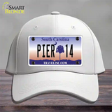 Pier 14 South Carolina Novelty License Plate Hat Cotton / White