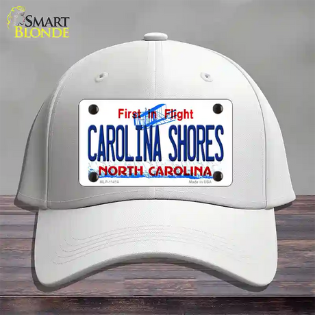 Carolina Shores North Carolina Novelty License Plate Hat Cotton / White