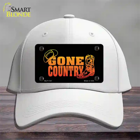 Gone Country Novelty License Plate Hat Cotton / White