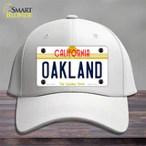 Oakland California Novelty License Plate Hat Cotton / White