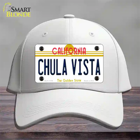 Chula Vista California Novelty License Plate Hat Cotton / White