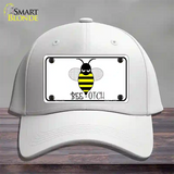 Bee-otch Novelty License Plate Hat Cotton / White